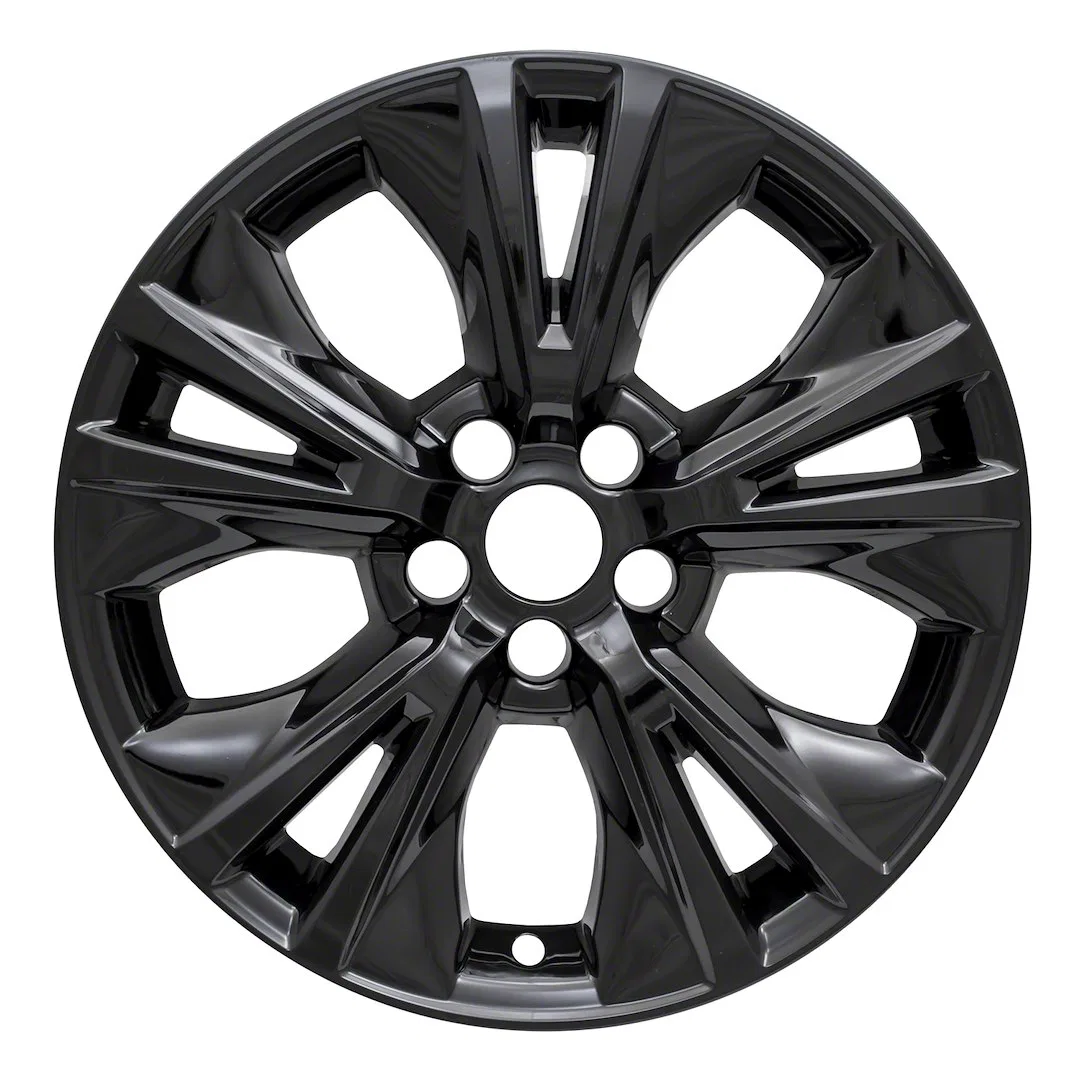 IWCIMP410BLK – COAST2COAST Wheel Skin, 18 Inch 5 V Spokes Snap-On Painted Gloss Black ABS Plastic Set Of 4